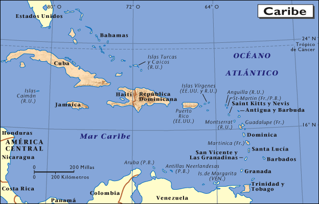 Mapa Caribe